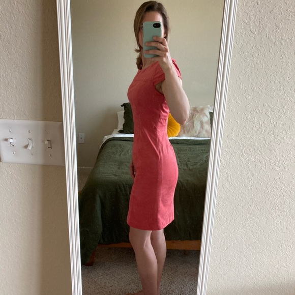 Nanette Lepore salmon suede dress 4 - Picture 5 of 6